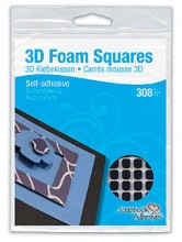 3D Foam Squares, White Small