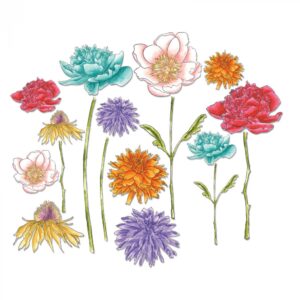 Tim Holtz® Alterations | Sizzix® Framelits™ Die Set 18-Pack - Flower Garden & Mini Bouquet