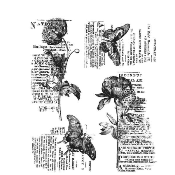 Tim Holtz® Stampers Anonymous Cling Mount Sets -- Botanic Collage CMS447