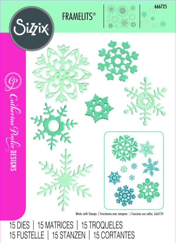 Sizzix Framelits Die Set 15PK - White Christmas #2 by Catherine Pooler