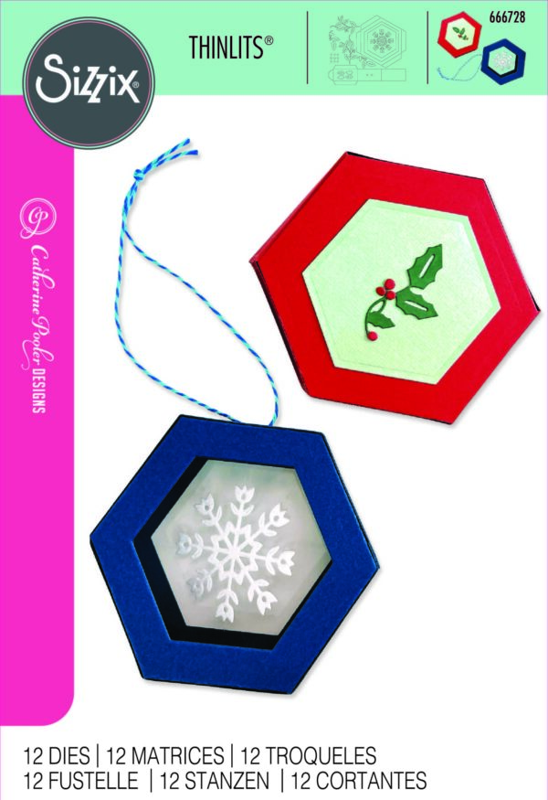 Sizzix Thinlits Die Set 12PK - Hanging Ornament Box by Catherine Pooler