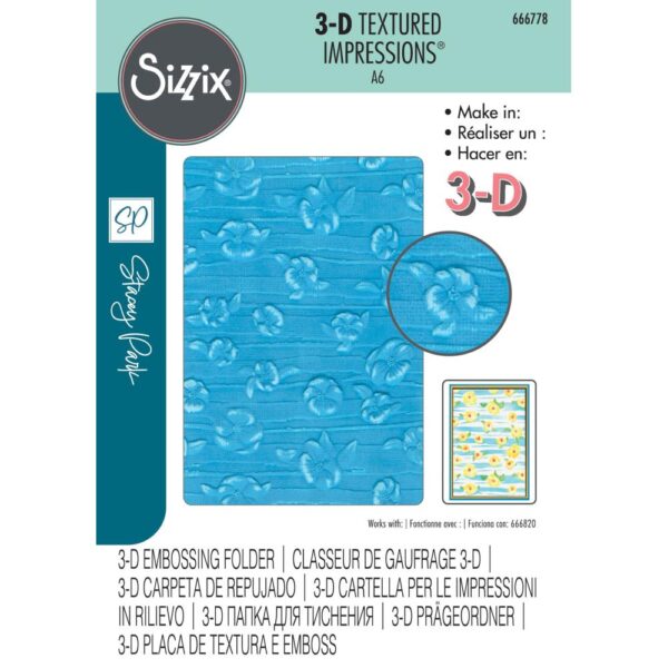 Sizzix 3-D Textured Impressions Embossing Folder Serene Sophisticate by Stacey Park