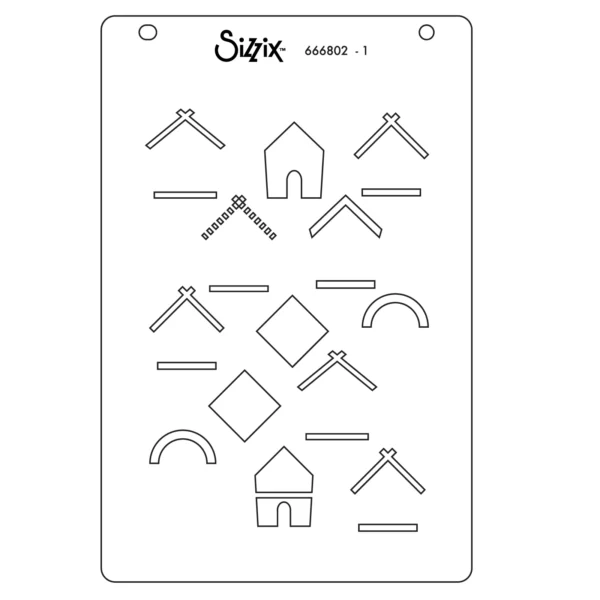 Sizzix A6 Layered Stencils 4PK Good Place to Land by Catherine Pooler - Image 2