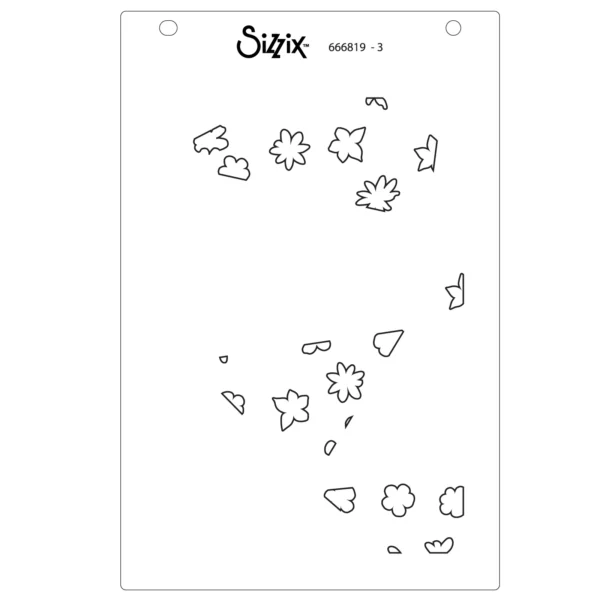 Sizzix A6 Stencil 4PK - Fragmented Floral #2 by Stacey Park - Image 4