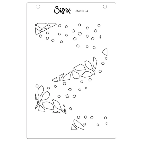 Sizzix A6 Stencil 4PK - Fragmented Floral #2 by Stacey Park - Image 5