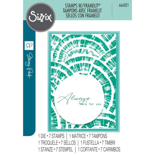 Sizzix A5 Clear Stamps 7PK w/Framelits Die Set - Creative Coordinations, Radiance by Stacey Park