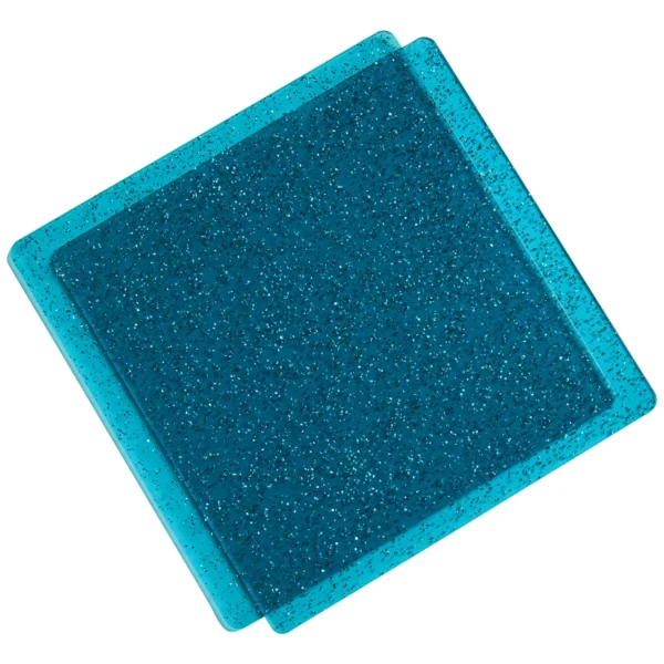 Sizzix Accessory - Cutting Pads, 6" x 6", 1 Pair (Teal w/Glitter)